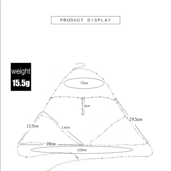 Stunning Gold Layered Chains Body Jewelry - Picture 4 of 4